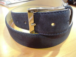 navy suede belt