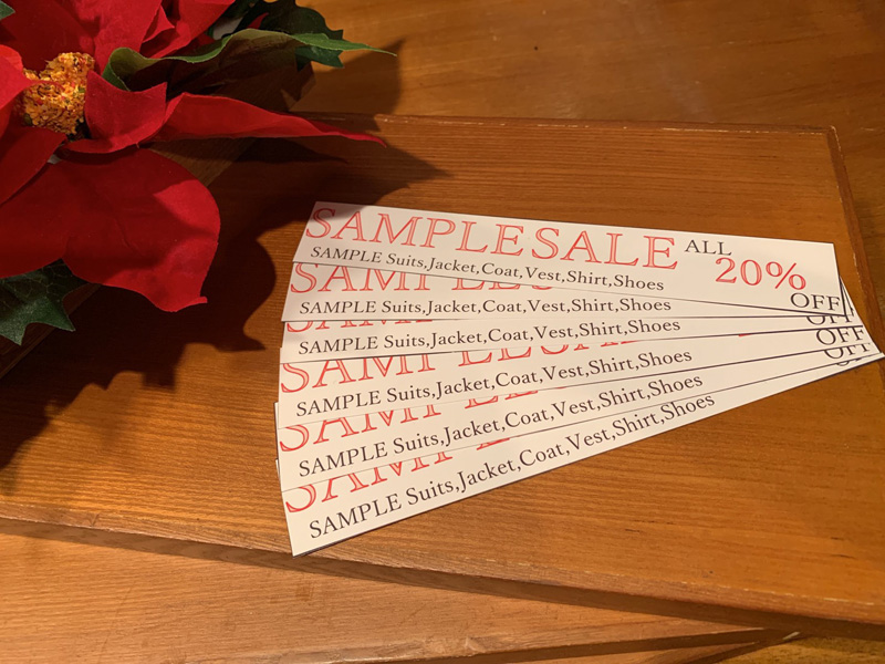 SAMPLE SALE