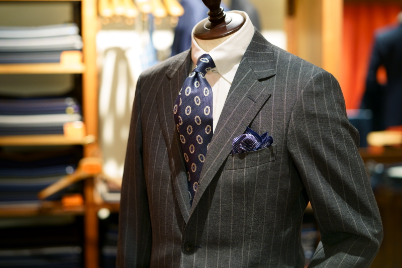 dormeuil 05-2933 フレスコグレーストライプ　オーダースーツZERBINO銀座店