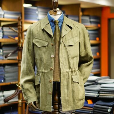 Field Coat フィールドコート Linen リネン 麻 ドローコード