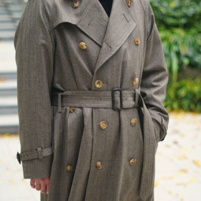 Canonico Saxsony Trench Coat　カノニコ　21Micron サキソニー　トレンチ　トレンチコート