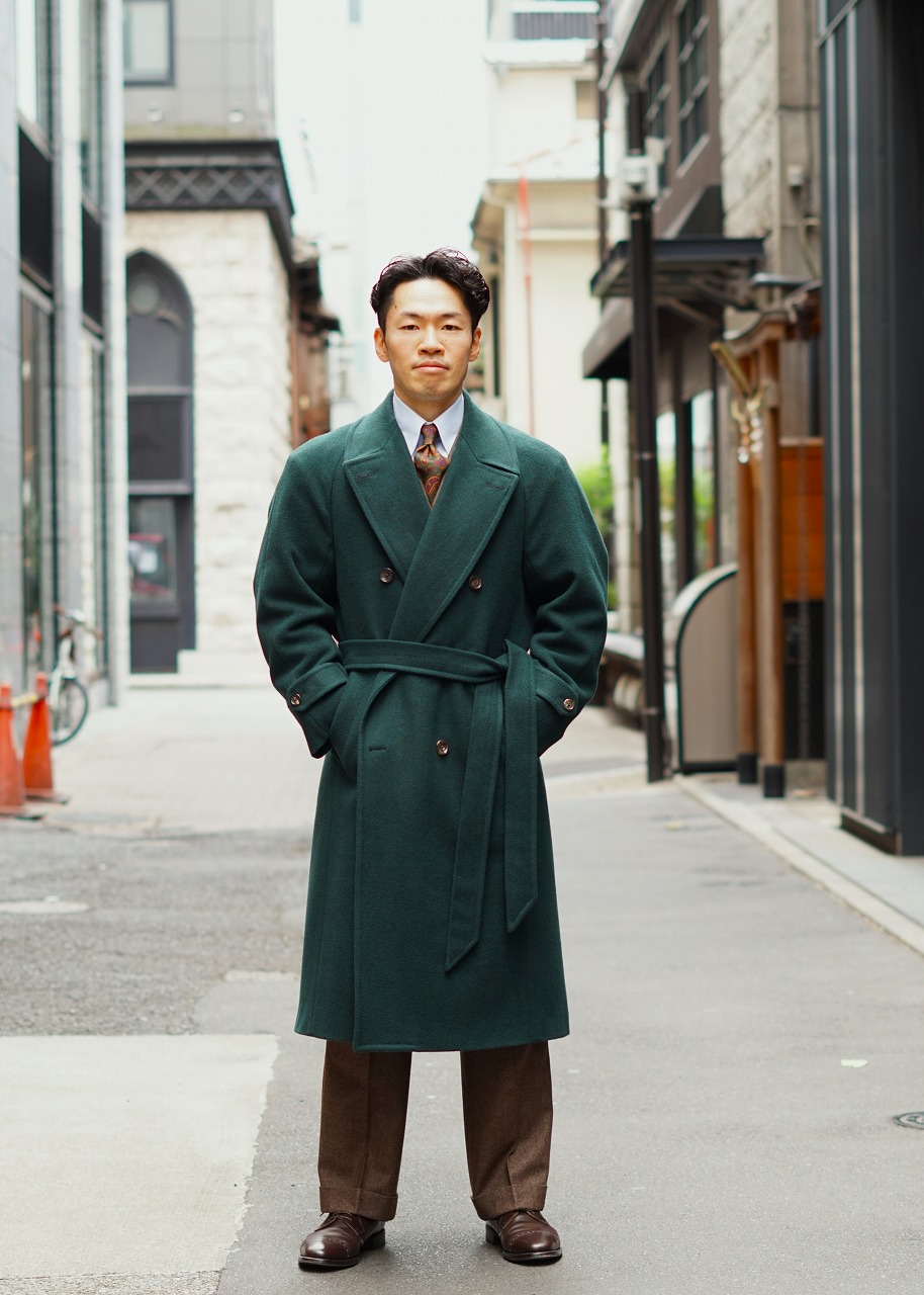Joshua Ellisの深緑コート&Luigi Botto。お客様紹介-Mr.H-