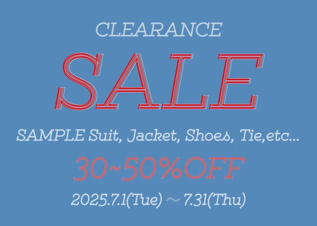 ZERBINO...

【2025 Spring/Summer Sale】

この春夏シーズン、皆様にご紹介させていただいた
サンプルアイテムがセールとなります。

パンフレットや店頭でご覧になられ、
オーダーを悩まれたものを試されるいい機会となります。

ビジネス使いのスーツがメインですが、
春夏シーズンはドレスカジュアル色の強いアイテムも作製しておりますので、休日のご利用もしやすいアイテムもございます。

■サンプルスーツ、ジャケット、-30%〜50%

■サンプルシャツ　-50%

※ネックサイズ39のタイプのみとなります。

■サンプルハリントンジャケット　-30%

■サンプルサファリジャケット　-30%

■サンプルフィールドジャケット　-30%

■サンプルシューズ　-30%

■一部既製小物 -30%〜50%

是非この機会にZERBINOのアイテムをお楽しみくださいませ。

※購入前にご一読ください。

・オーダー商品のセールは行っておりません
・各アイテム店舗により在庫状況が異なります。
・セール品となりますのでお取り置きは承っておりません。
・セール品の購入後のキャンセルは承っておりません。